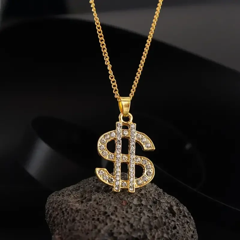 Náhrdelník medailon - Dolar - zlatý