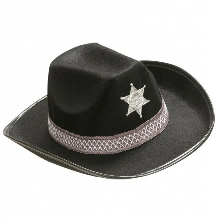 Klobouk Kovbojský, černý Sheriff