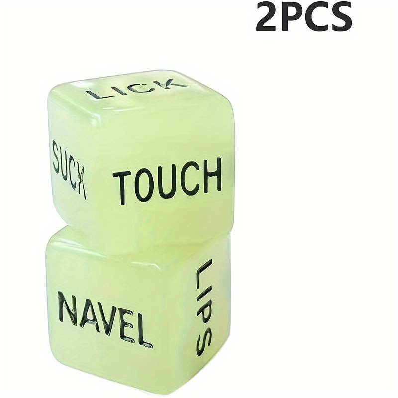 Sexy kostky svítící ve tmě 2ks