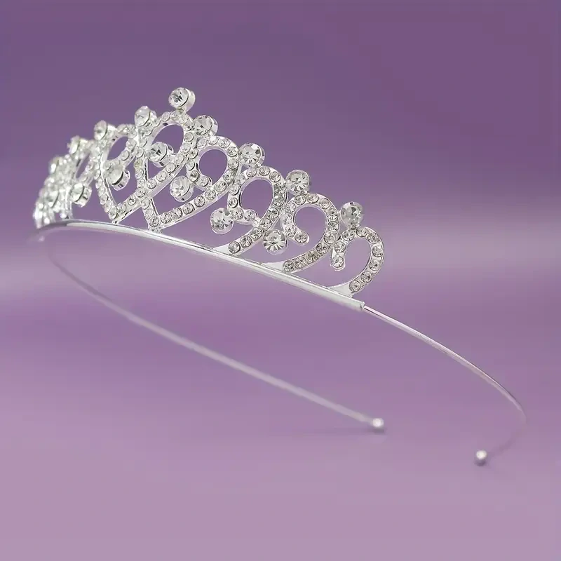 Miss - korunka - čelenka s "diamanty" stříbrná