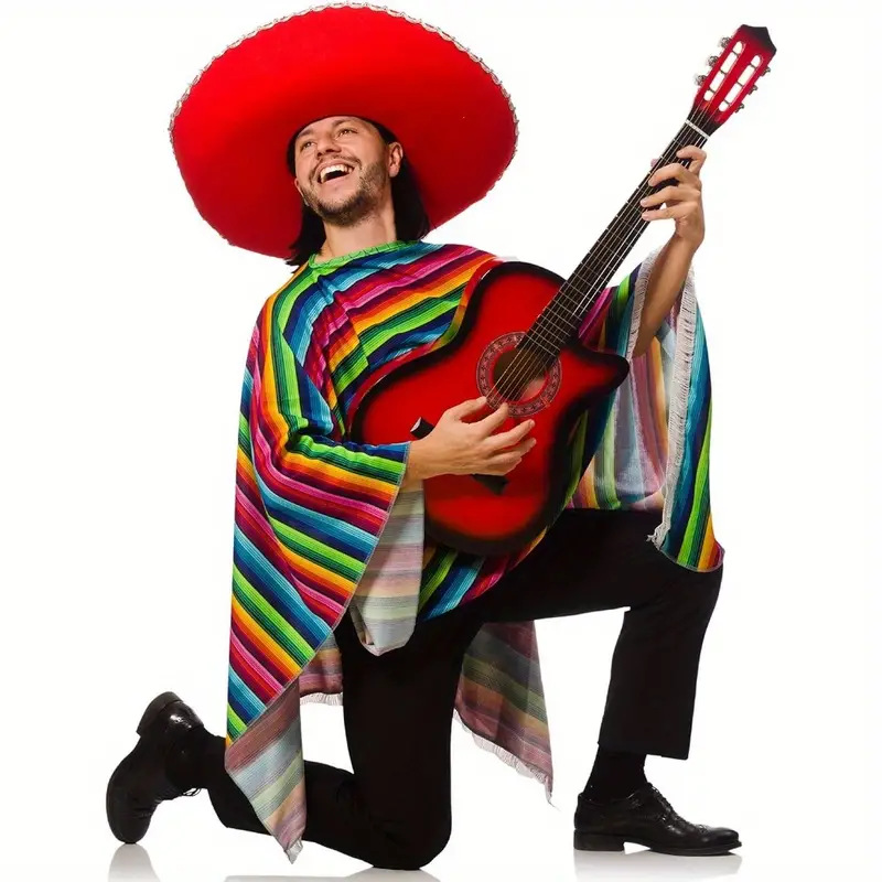 Pončo mexické vícebarevné