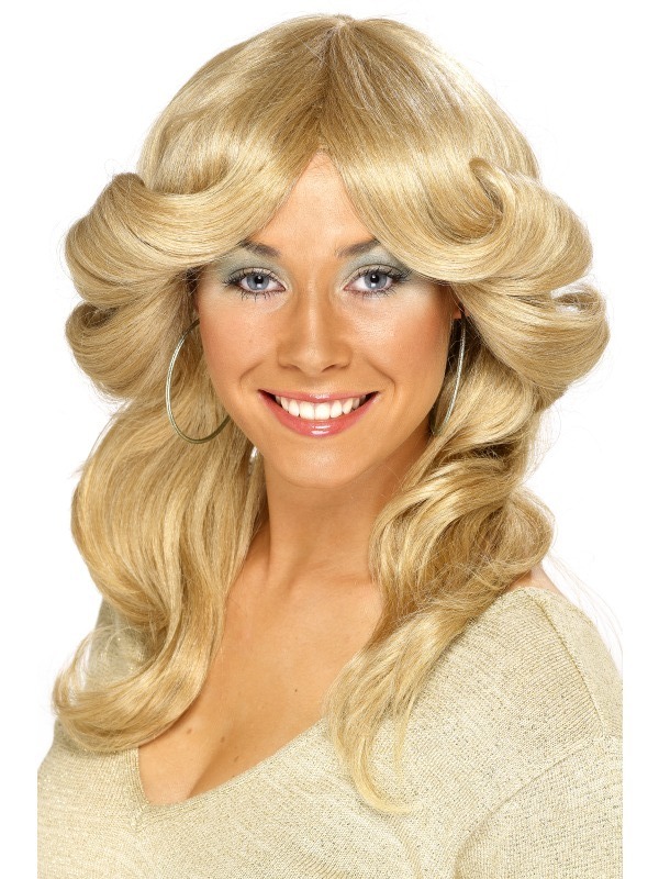 retro paruka dámská  blond  70 léta