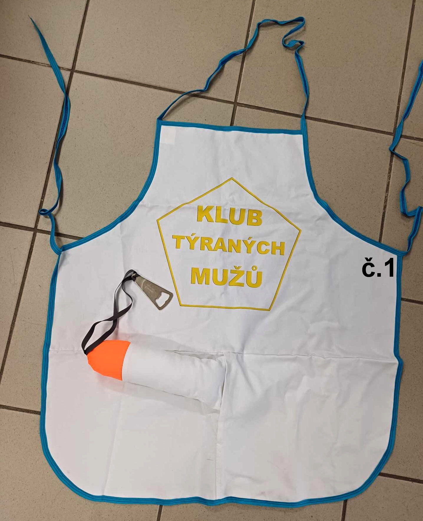 Zástěra s otevírákem - Klub týraných mužů