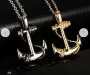 Náhrdelník s kotvou zlatý