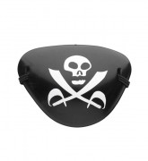 Pirátská záslepka - páska přes oko s lebkou