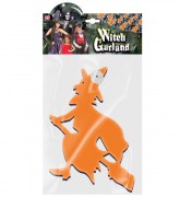 Girlanda čarodějnice 3m - papírová