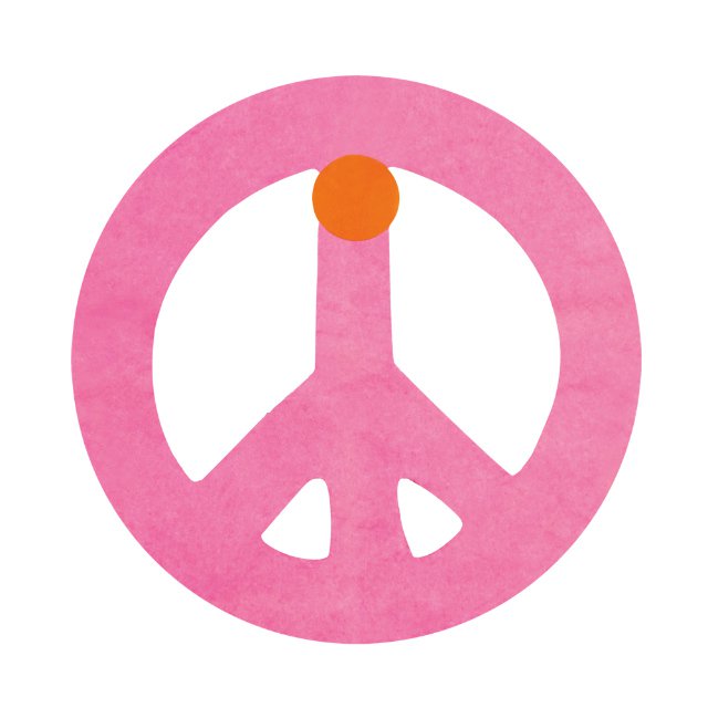 Barevná papírová girlanda hippies, 4m