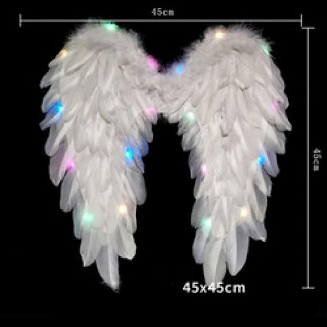 Péřová křídla svítící 45 x 45 cm