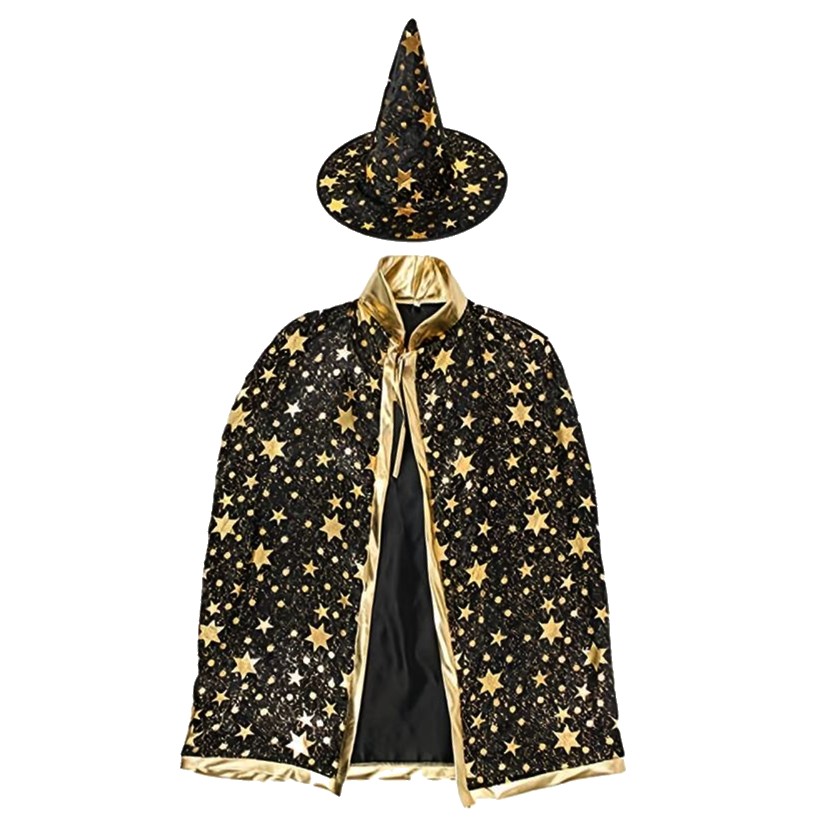 Kouzelnický plášť s kloboukem