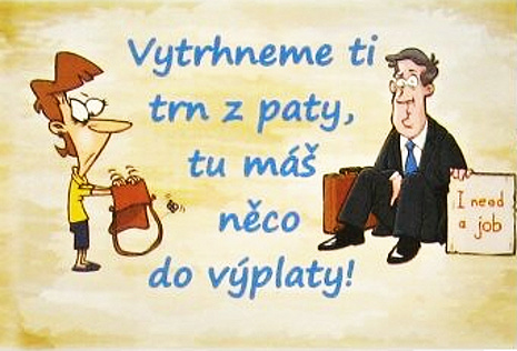 Dárková láhev s penězi a nápisem Trn z paty