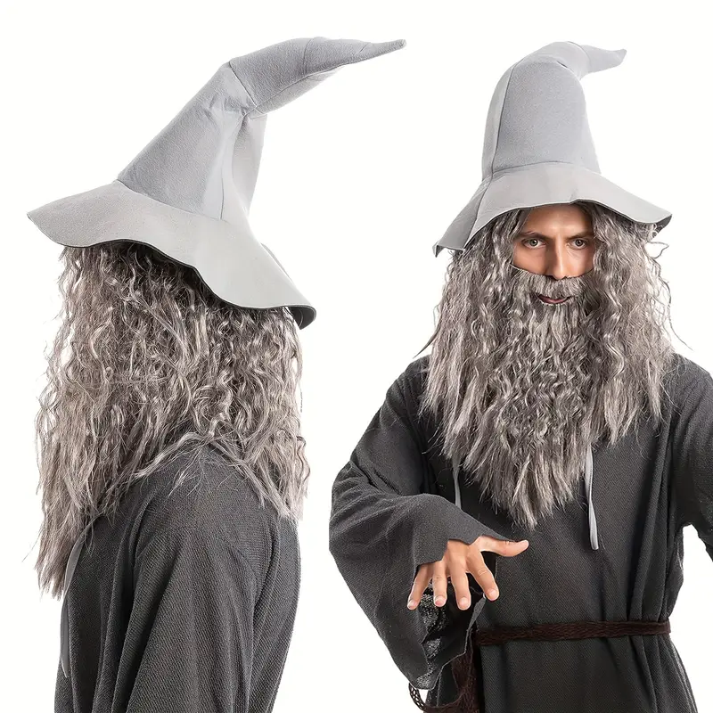 Krakonoš vlasy a vousy dětské šedé