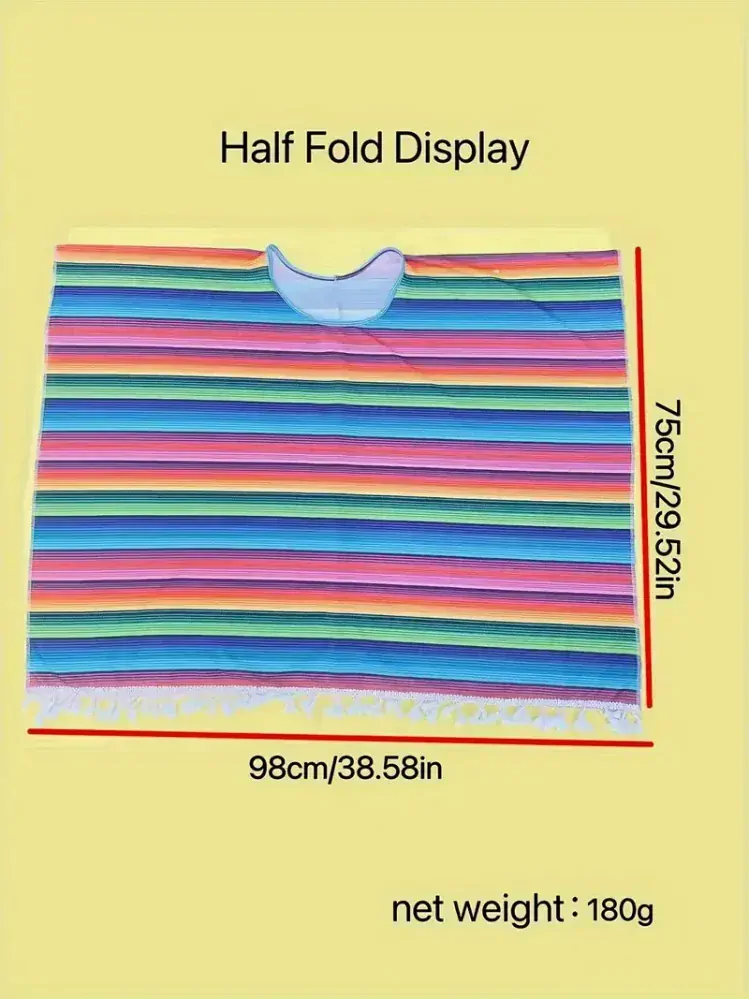 Pončo mexické vícebarevné