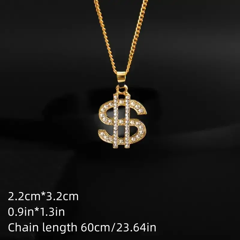 Náhrdelník medailon - Dolar - zlatý