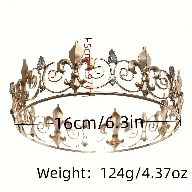 Královská koruna zlatá - bílý diamant