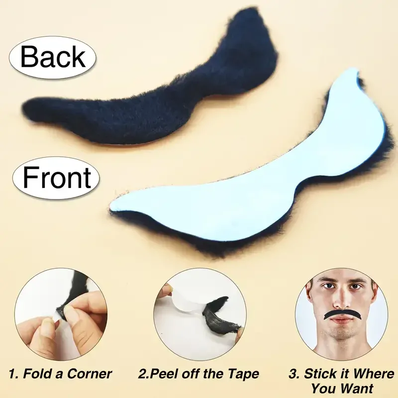 Knír černý široký samolepící