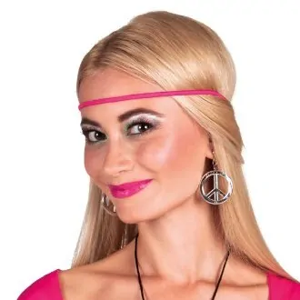 Peace - Hippie náušnice - klipsy stříbrné