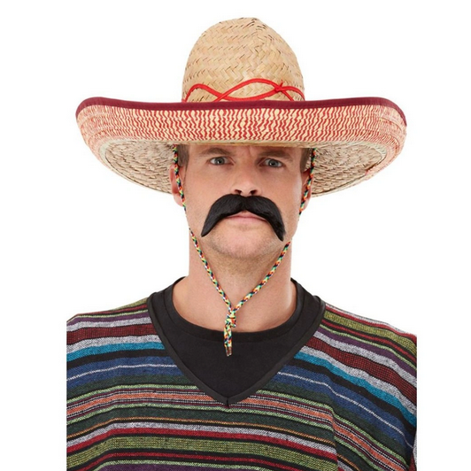 Sombrero slaměné se vzorem