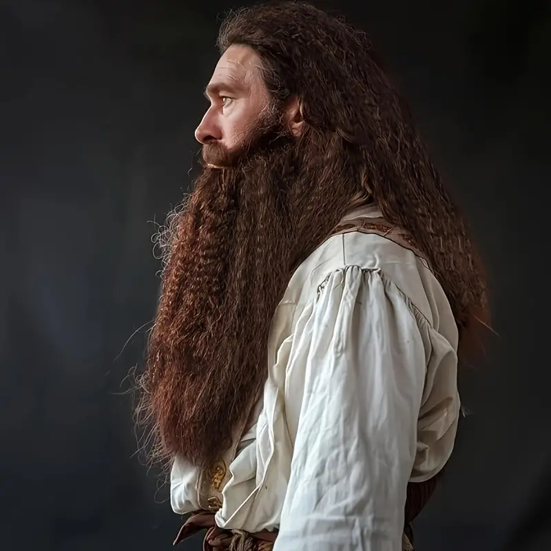 Krakonoš vlasy a vousy hnědé