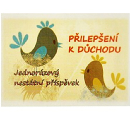 Dárková láhev s penězi a nápisem (DŮCHOD)