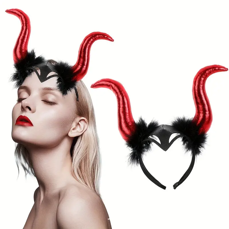 Velké čertí rohy Démon - červené