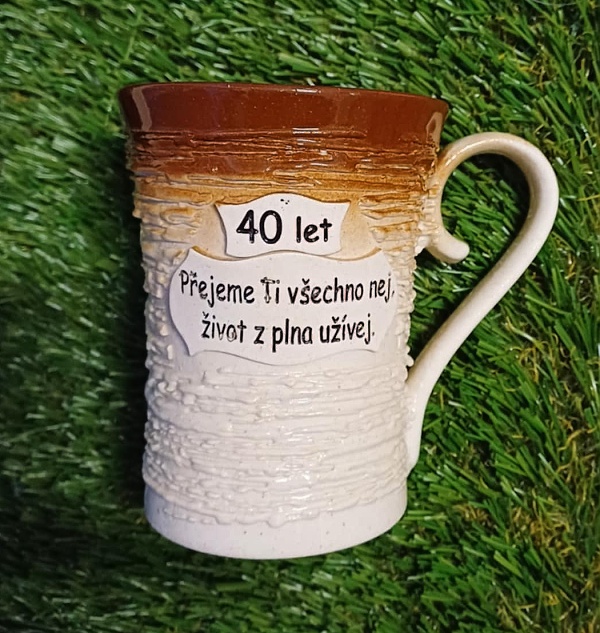 keramický hrnek výročí 40let