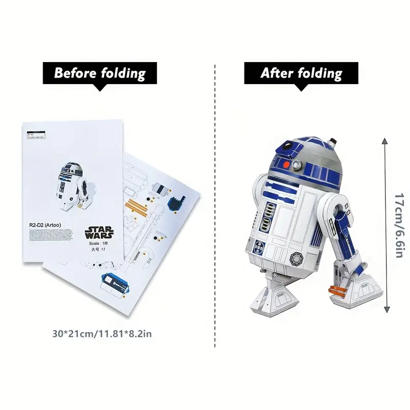 STAR WARS R2-D2 papírový 3D Model