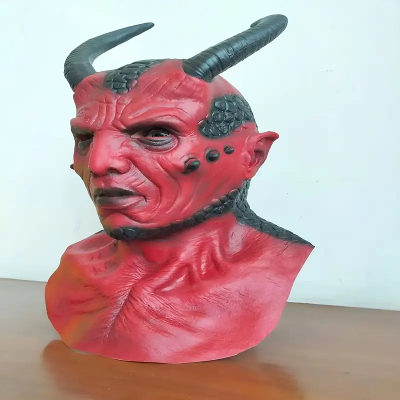 latexová maska čert Barnabáš