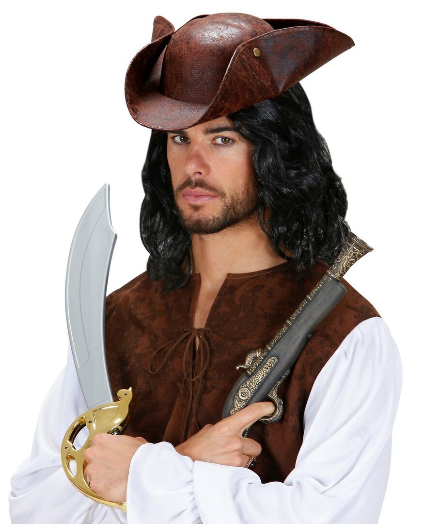 Klobouk Pirát - kožený vzhled