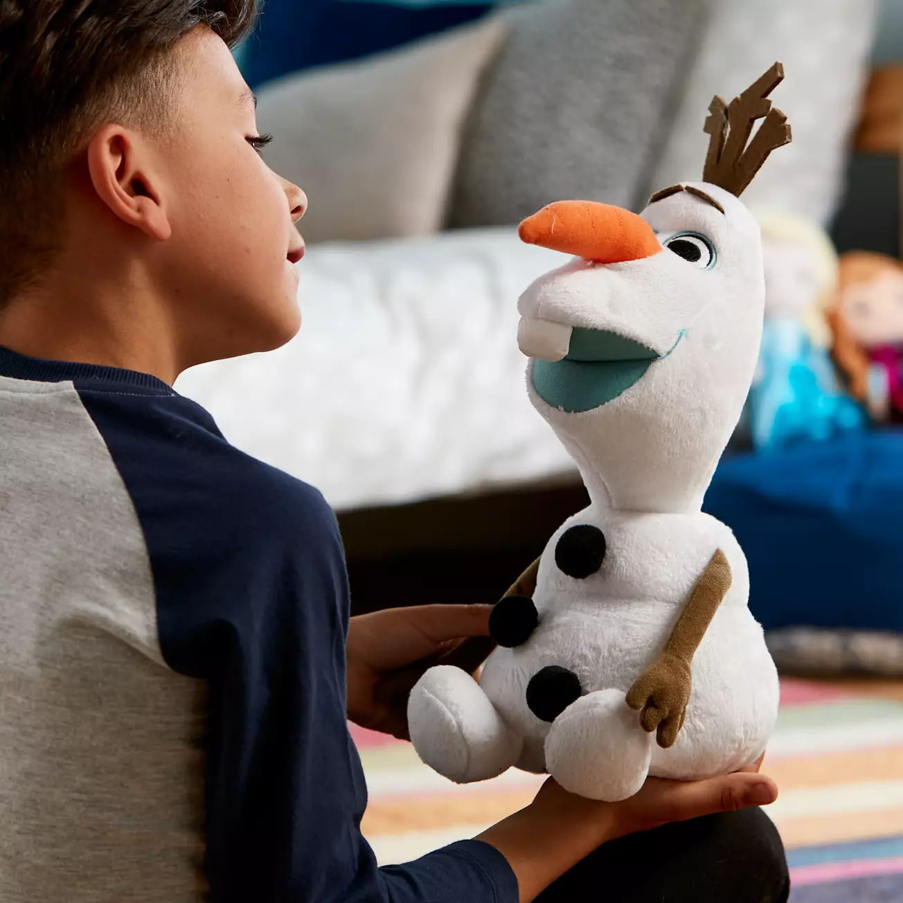 Frozen 2- třpytivý plyšový Olaf velký 38 cm