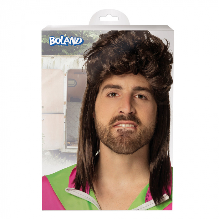 Pánská retro paruka hnědá 