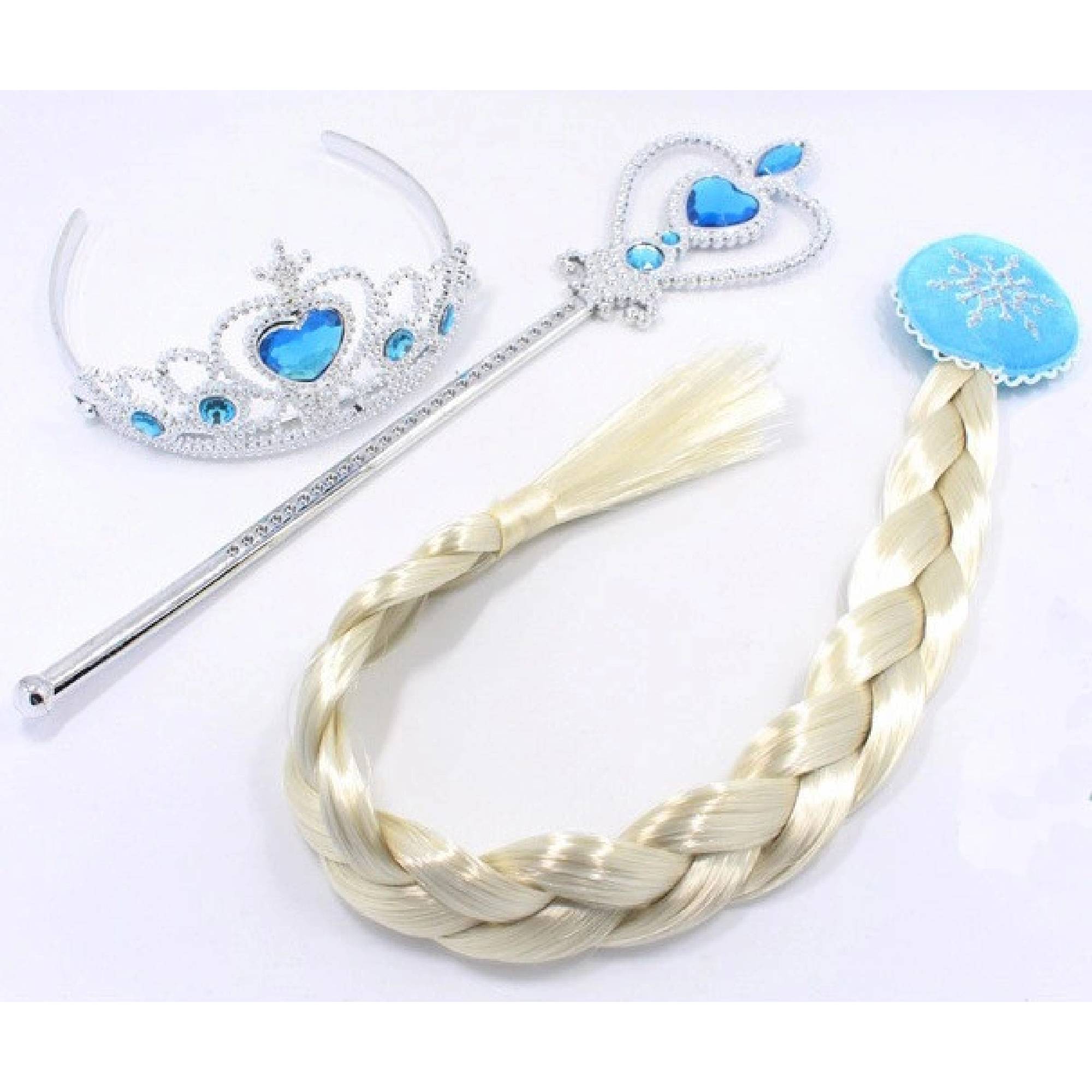 sada  Elsa -  sukně,cop,korunka,hůlka