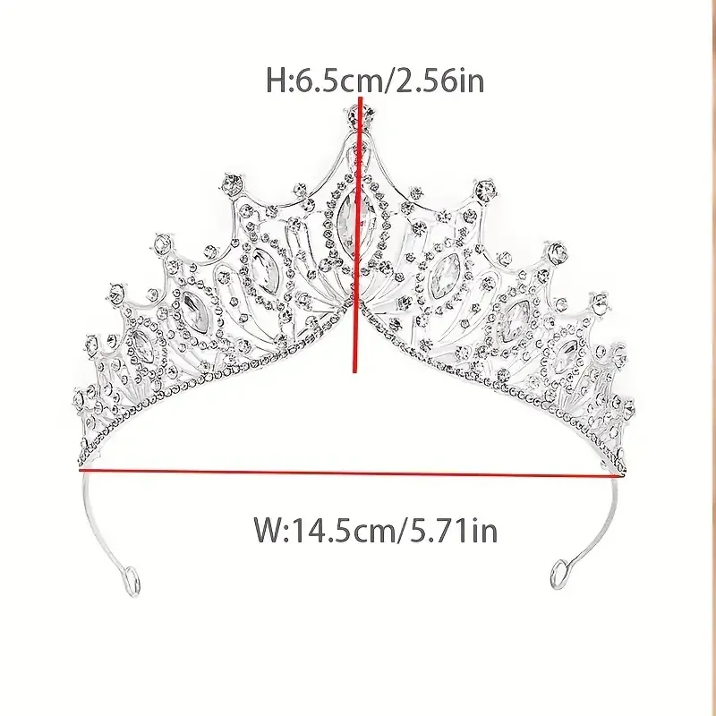 Luxusní korunka - TIÁRA do vlasů QUEEN  stříbrná