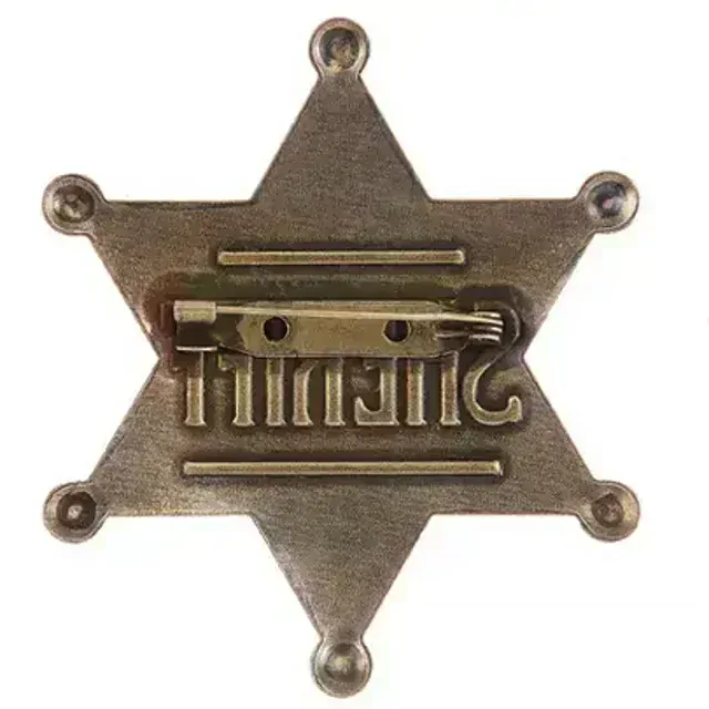 Odznak šerifská hvězda kovová