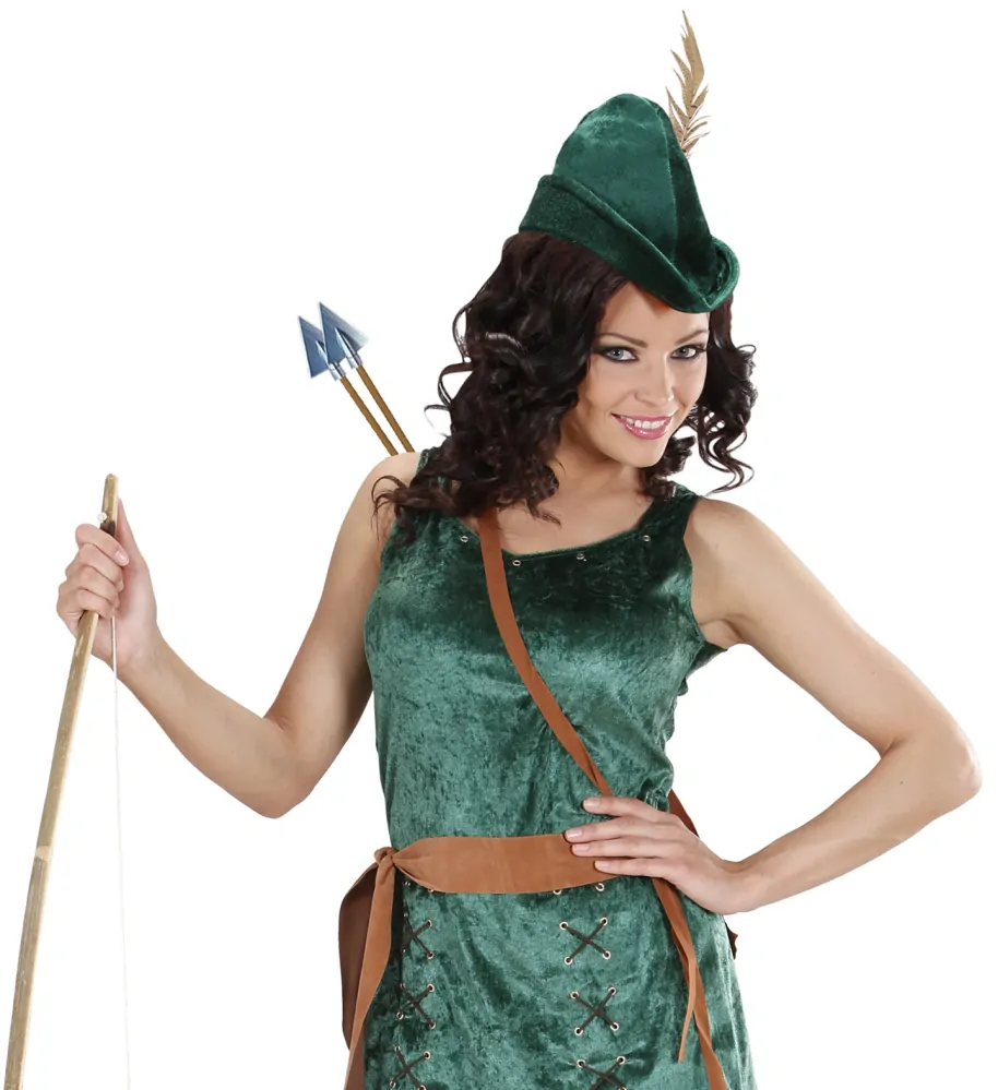 klobouk Robin Hood s pérem zelený