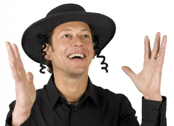 Klobouk  Žid rabín s pejzy