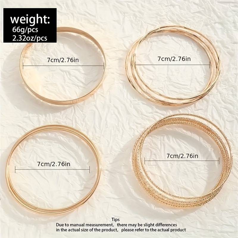 Retro náramek kruh - sada 7 kusů 