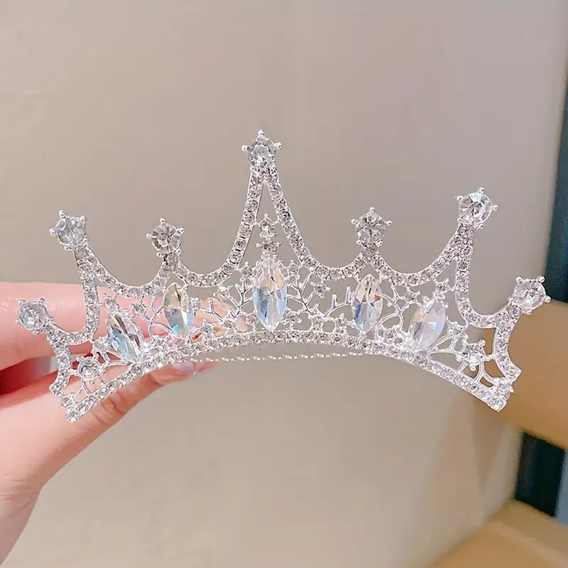 Elegantní diadém do vlasů - třpytivá korunka s kamínky