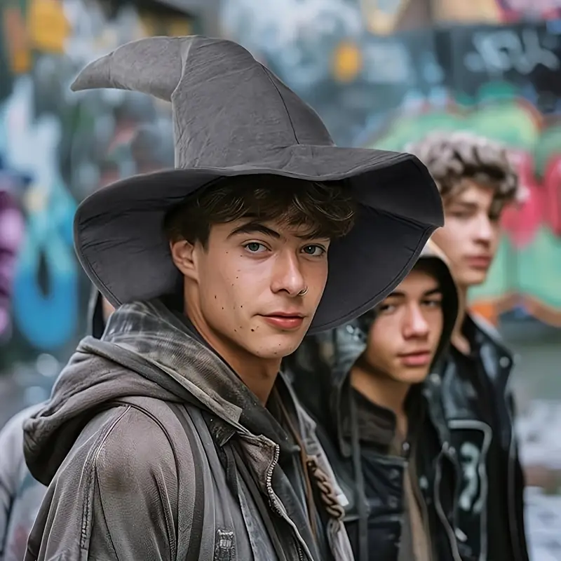 šedý čarodějnický klobouk Tulák  - Mág