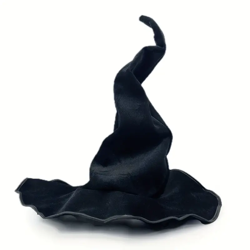 Velký černý tvarovatelný čarodějnický klobouk