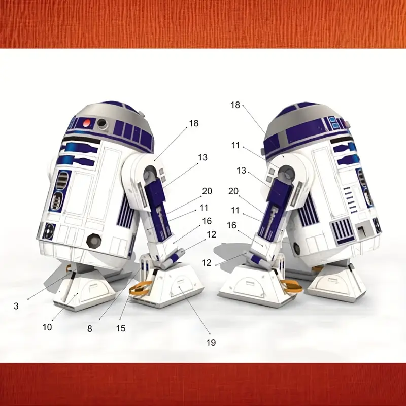 STAR WARS R2-D2 papírový 3D Model