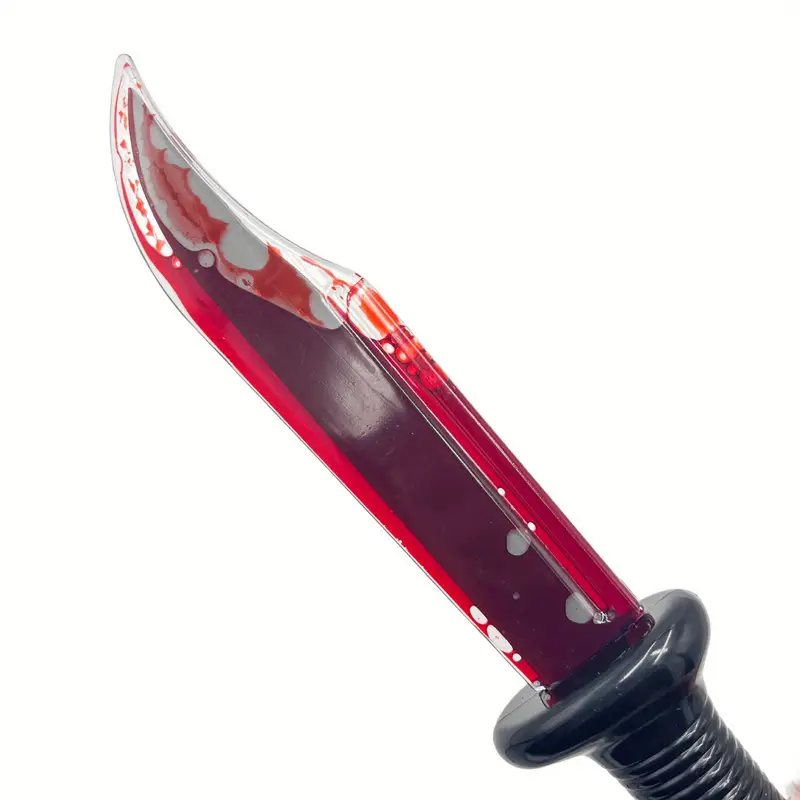 rekvizita Plastová dýka s tekutou krví velká 33,5cm