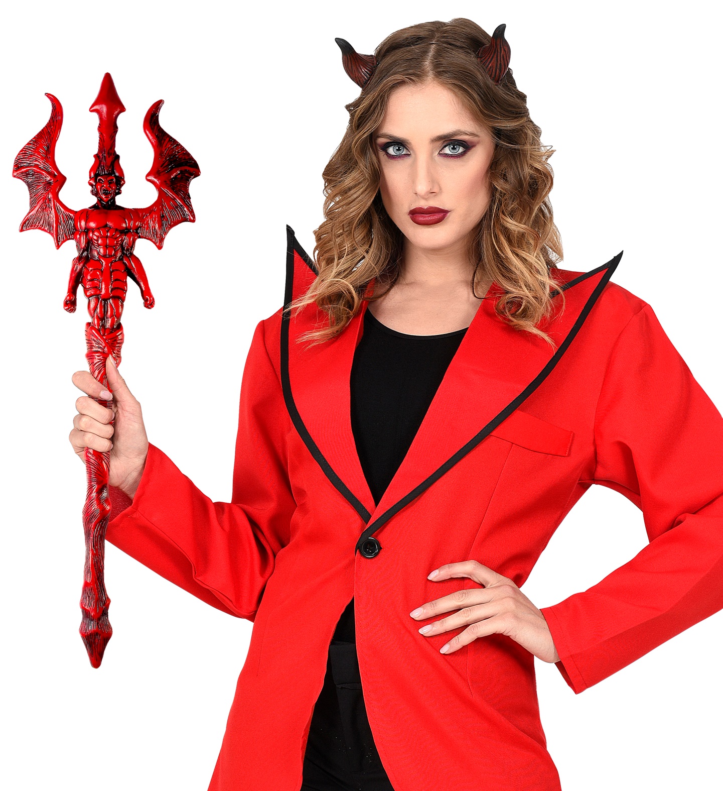 Vidle čert -  ornament červené