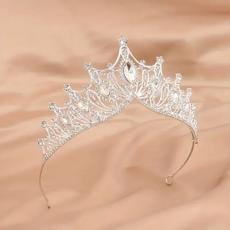 Luxusní korunka - TIÁRA do vlasů QUEEN  stříbrná