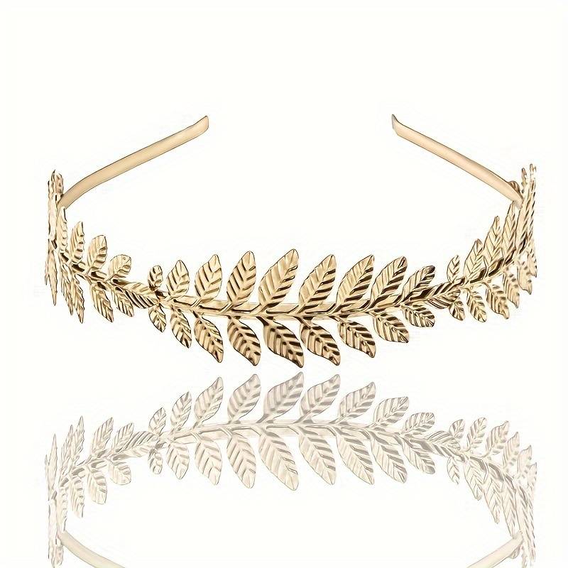 Římská čelenka - vavřínová korunka zlatá 