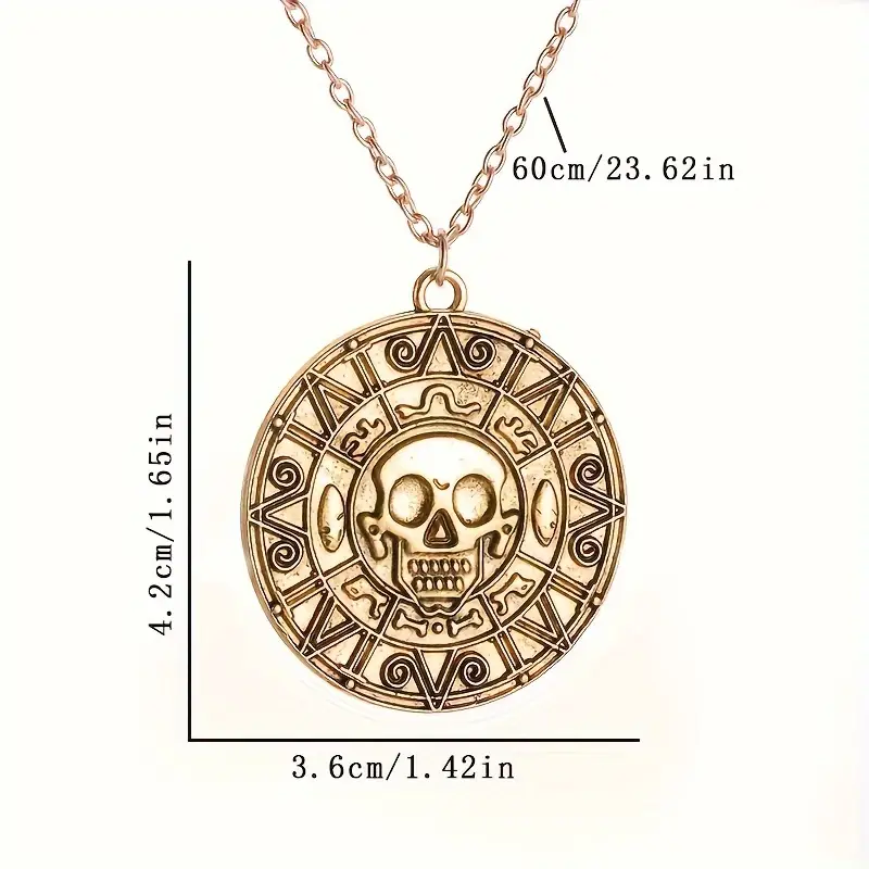 Piráský náhrdelník - amulet s lebkou