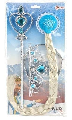  Frozen Elsa sada 3ks korunka hůlka cop