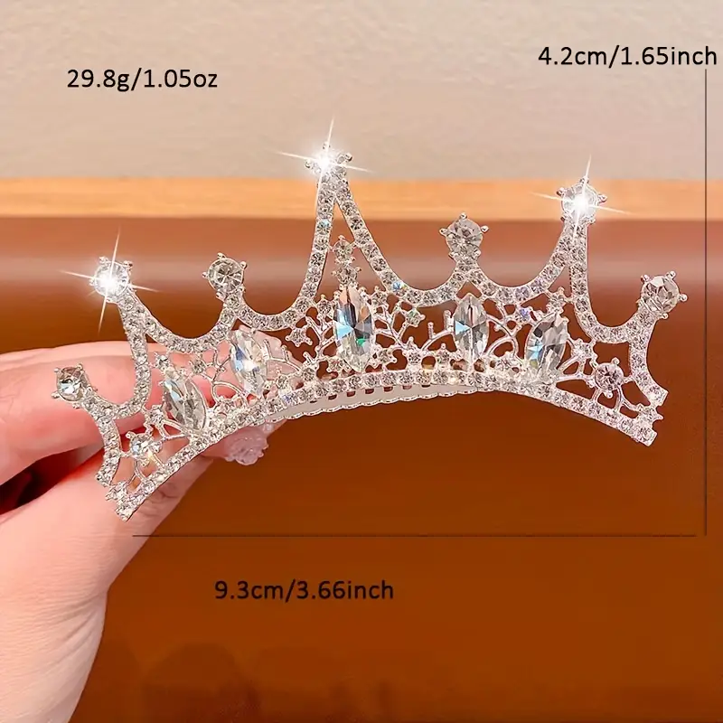Elegantní diadém do vlasů - třpytivá korunka s kamínky