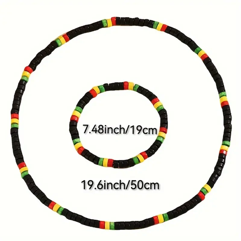 Rasta -  sada náhrdelník a náramek