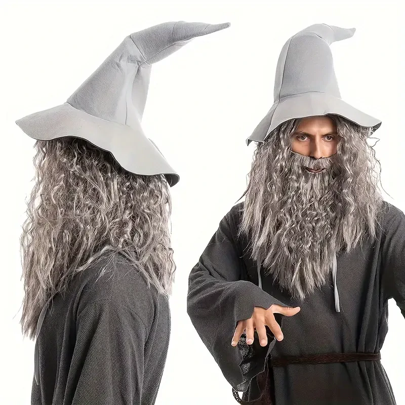 Krakonoš vlasy a vousy šedé