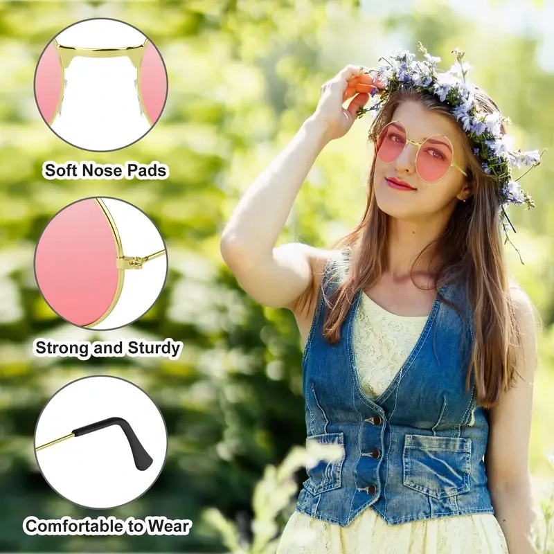 Lenonky - sluneční brýle růžová skla 